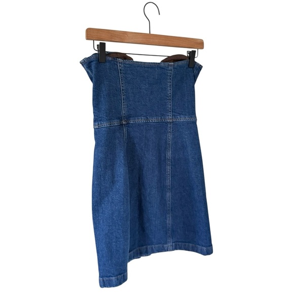 Reformation NEW Nikki Strapless Bustier Denim Mini Dress - Picture 4 of 8